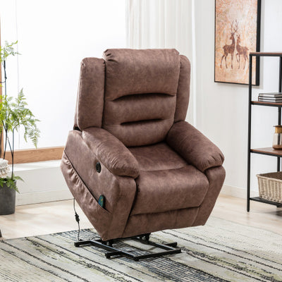 Electric Power Lift Recliner Sofa With Massage And Heat For Elderly
