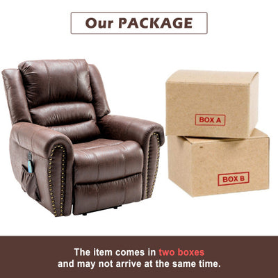 Large Power Lift Recliner Chairs With Massage And Heat For Elderly People