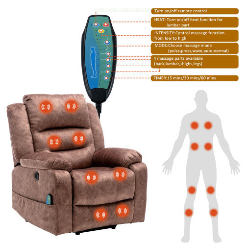 Electric Power Lift Recliner Sofa With Massage And Heat For Elderly